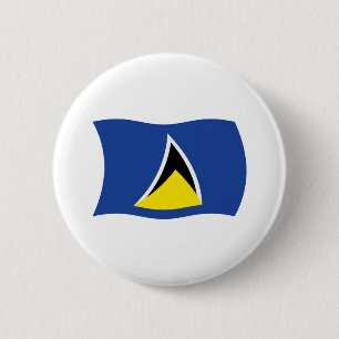 Macaron Rond 5 Cm Bouton du drapeau de Sainte-Lucie