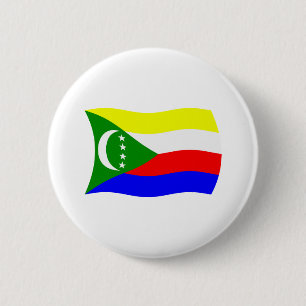 Macaron Rond 5 Cm Bouton du drapeau des Comores