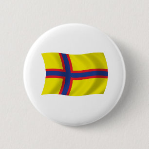 Macaron Rond 5 Cm Bouton du drapeau des Finlandais ingriens