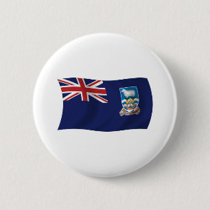 Macaron Rond 5 Cm Bouton du drapeau des îles Malouines