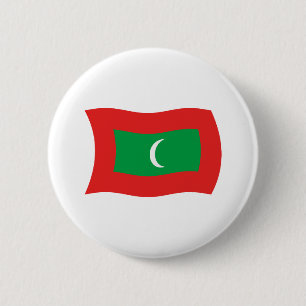 Macaron Rond 5 Cm Bouton du drapeau des Maldives