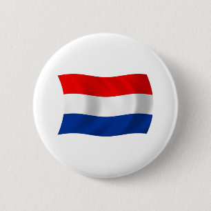 Macaron Rond 5 Cm Bouton du drapeau des Pays-Bas