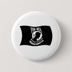 Macaron Rond 5 Cm Bouton du drapeau des POW & MIA