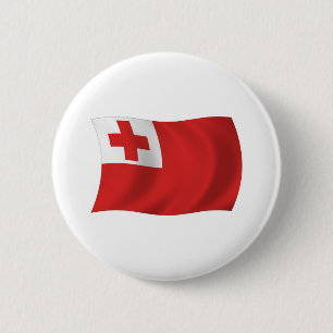 Macaron Rond 5 Cm Bouton du drapeau des Tonga