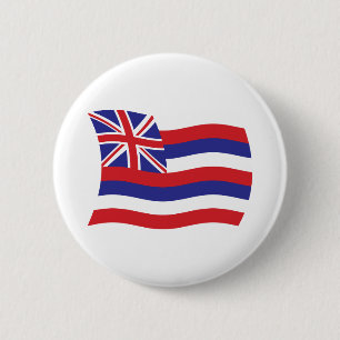 Macaron Rond 5 Cm Bouton du drapeau d'Hawaii