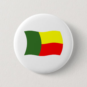 Macaron Rond 5 Cm Bouton du drapeau du Bénin