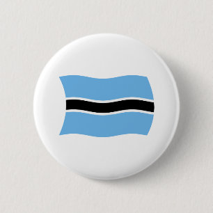 Macaron Rond 5 Cm Bouton du drapeau du Botswana