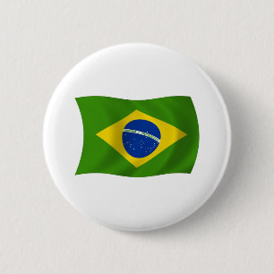 Macaron Rond 5 Cm Bouton du drapeau du Brésil