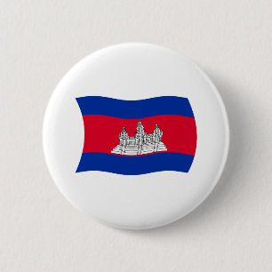 Macaron Rond 5 Cm Bouton du drapeau du Cambodge