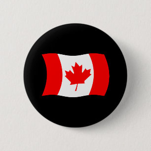 Macaron Rond 5 Cm Bouton du drapeau du Canada