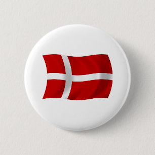Macaron Rond 5 Cm Bouton du drapeau du Danemark