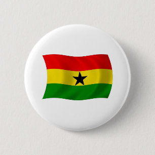 Macaron Rond 5 Cm Bouton du drapeau du Ghana