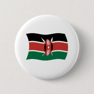 Macaron Rond 5 Cm Bouton du drapeau du Kenya