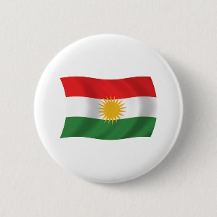 Macaron Rond 5 Cm Bouton du drapeau du Kurdistan