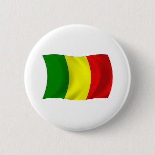 Macaron Rond 5 Cm Bouton du drapeau du Mali