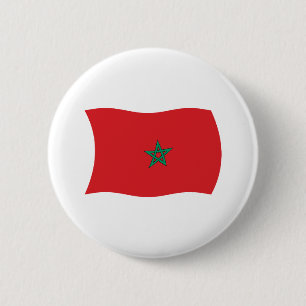 Macaron Rond 5 Cm Bouton du drapeau du Maroc
