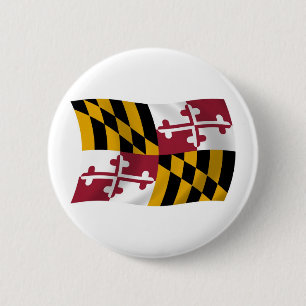 Macaron Rond 5 Cm Bouton du drapeau du Maryland