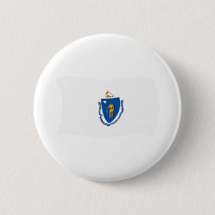 Macaron Rond 5 Cm Bouton du drapeau du Massachusetts