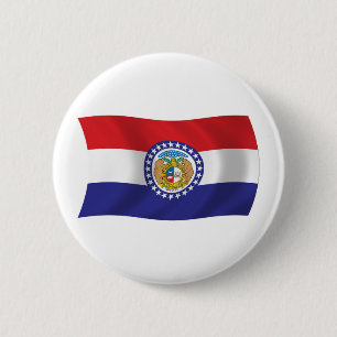 Macaron Rond 5 Cm Bouton du drapeau du Missouri