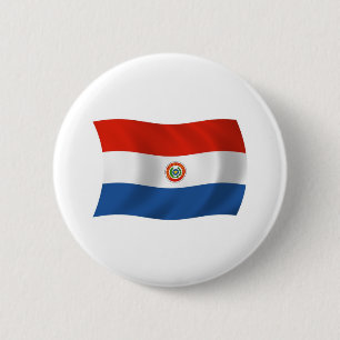 Macaron Rond 5 Cm Bouton du drapeau du Paraguay