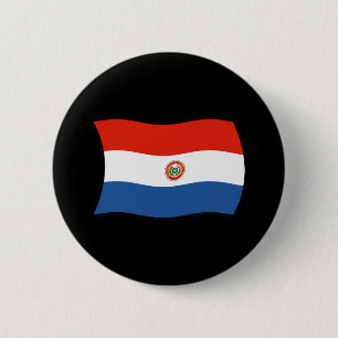 Macaron Rond 5 Cm Bouton du drapeau du Paraguay