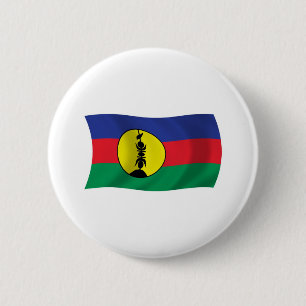 Macaron Rond 5 Cm Bouton du drapeau du peuple kanak