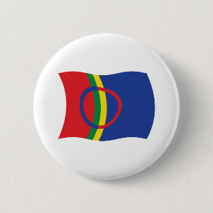 Macaron Rond 5 Cm Bouton du drapeau du peuple Sami