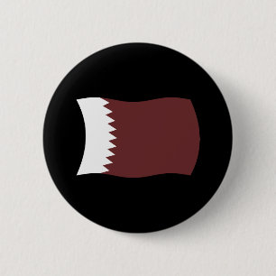 Macaron Rond 5 Cm Bouton du drapeau du Qatar