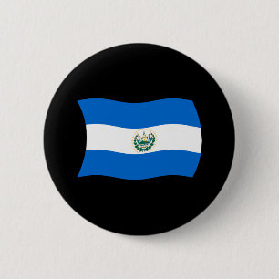Macaron Rond 5 Cm Bouton du drapeau du Salvador