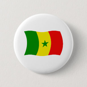 Macaron Rond 5 Cm Bouton du drapeau du Sénégal