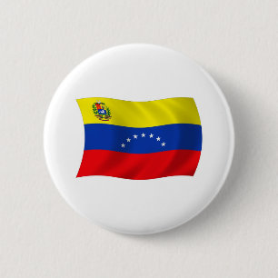 Macaron Rond 5 Cm Bouton du drapeau du Vénézuela