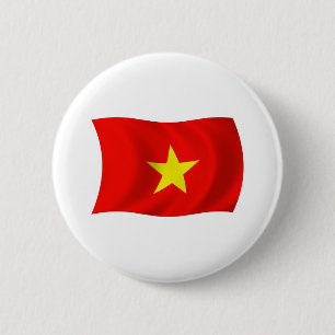 Macaron Rond 5 Cm Bouton du drapeau du Vietnam