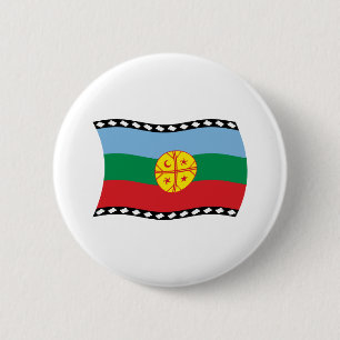 Macaron Rond 5 Cm Bouton du drapeau mapuche
