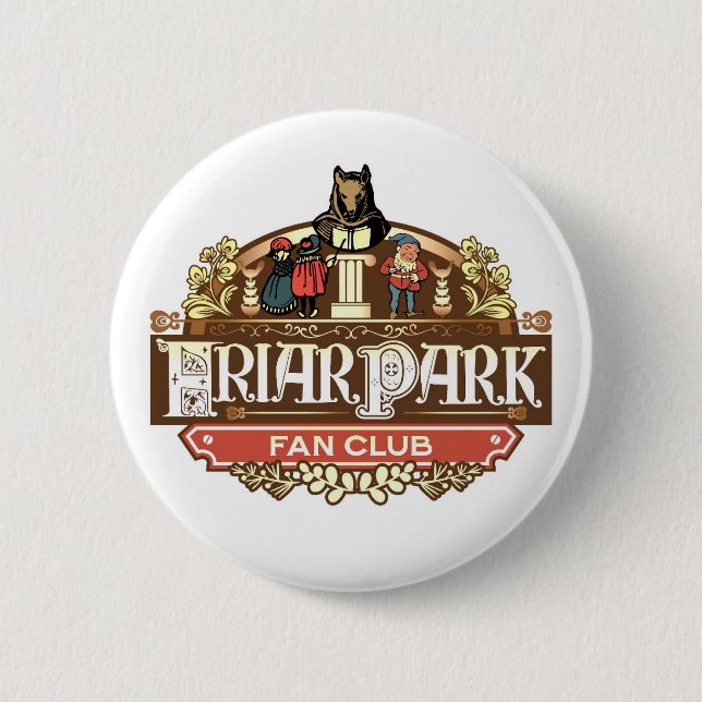 Macaron Rond 5 Cm Bouton du Fan Club Friar Park (Devant)