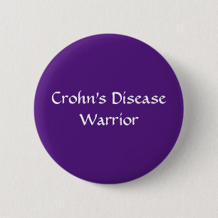 Macaron Rond 5 Cm Bouton du guerrier de Crohn