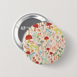 Macaron Rond 5 Cm Bouton du jardin du champignon