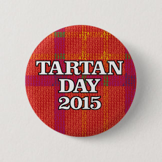 Macaron Rond 5 Cm Bouton du jour 2015 de tartan