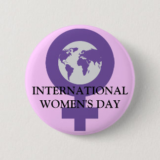Macaron Rond 5 Cm Bouton du jour des femmes