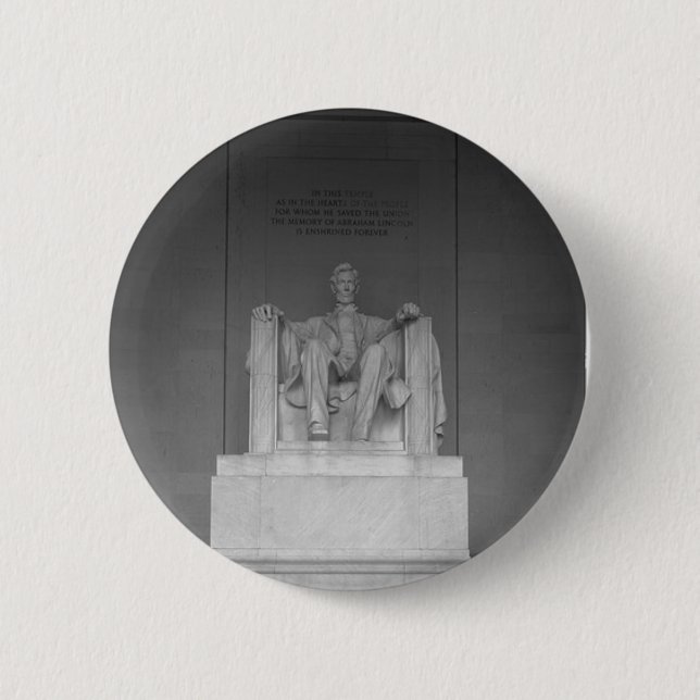 Macaron Rond 5 Cm Bouton du Lincoln Memorial (Devant)