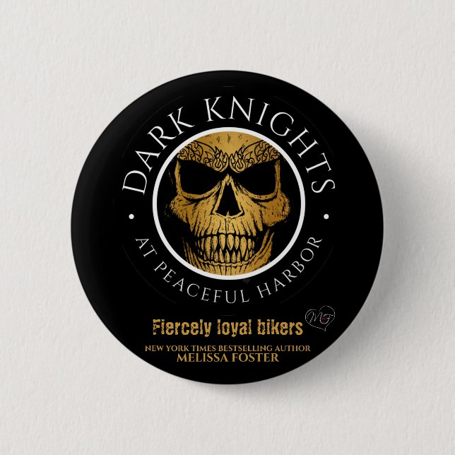 Macaron Rond 5 Cm Bouton du logo de Dark Knights (Devant)