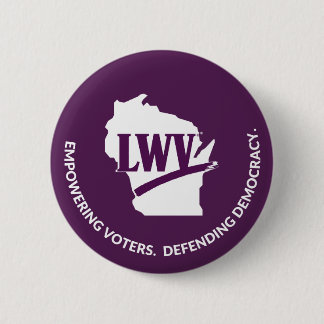 Macaron Rond 5 Cm Bouton du logo LWV Wisconsin