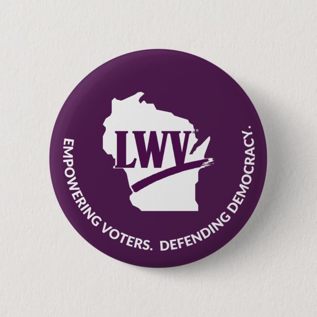 Macaron Rond 5 Cm Bouton du logo LWV Wisconsin (Devant)