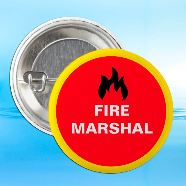 Macaron Rond 5 Cm Bouton du maréchal d'incendie (Créateur téléchargé)