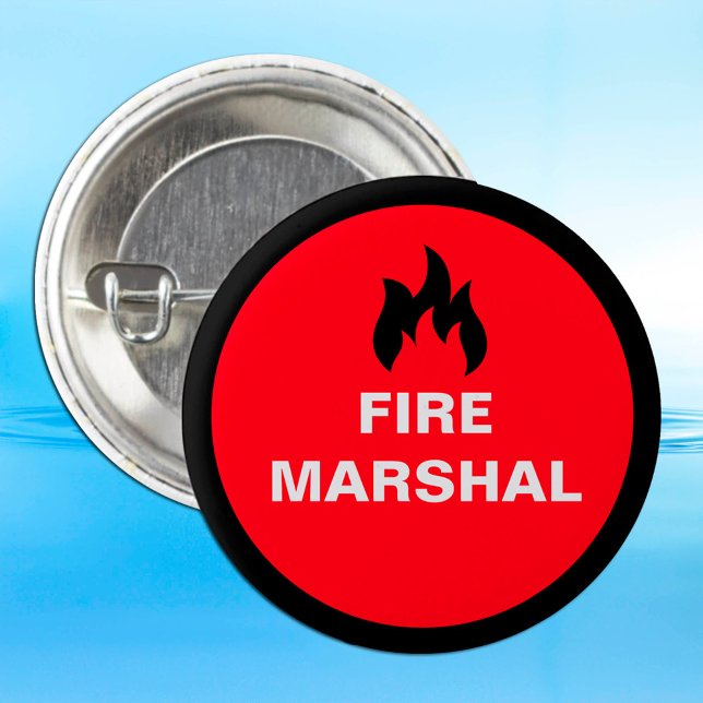 Macaron Rond 5 Cm Bouton du maréchal d'incendie / H&S (Créateur téléchargé)