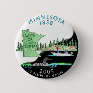 Macaron Rond 5 Cm Bouton du Minnesota