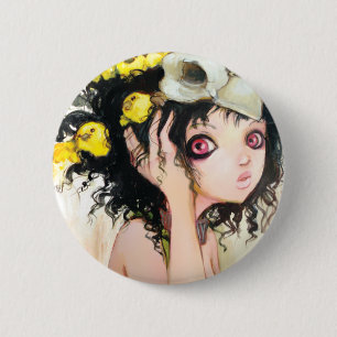 Macaron Rond 5 Cm Bouton du nid de l'oiseau