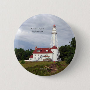 Macaron Rond 5 Cm Bouton du phare de Rawley Point