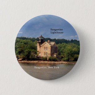 Macaron Rond 5 Cm Bouton du phare de Saugerties