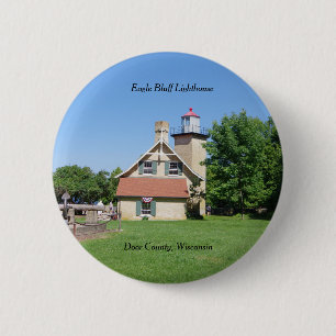 Macaron Rond 5 Cm Bouton du phare Eagle Bluff