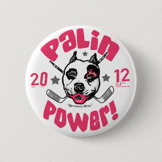 Macaron Rond 5 Cm Bouton du pitbull 2012 de puissance de Palin